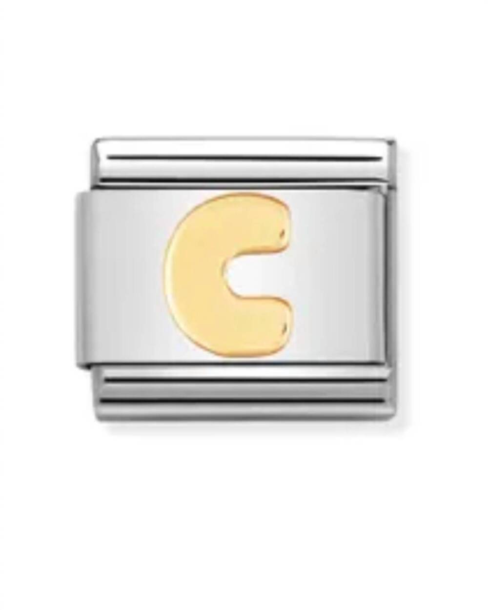 NEW NOMINATION composable classic letter links in c gold